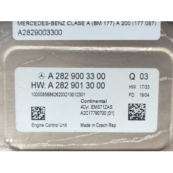 Recambio de centralita motor uce para mercedes-benz clase a (bm 177) a 200 (177.087) referencia OEM IAM A2829003300  