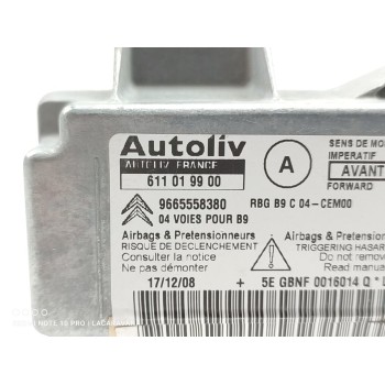 Recambio de centralita airbag para citroën berlingo cuadro x referencia OEM IAM 9665558380  