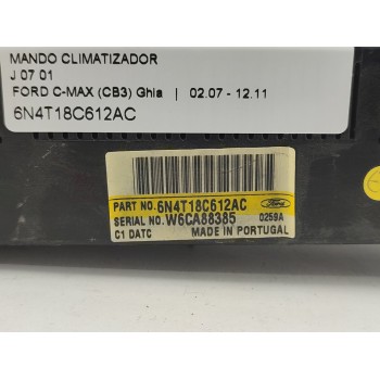 Recambio de mando climatizador para ford c-max (cb3) ghia referencia OEM IAM 6N4T18C612AC  