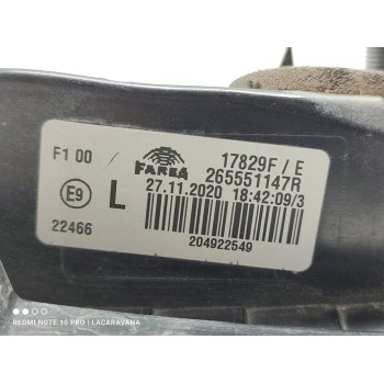 Recambio de piloto trasero izquierdo interior para renault clio v business referencia OEM IAM 265551147R  