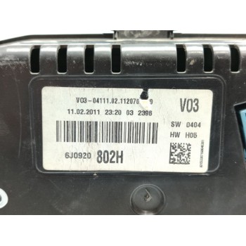 Recambio de cuadro instrumentos para seat ibiza (6j5) ecomotive referencia OEM IAM 6J0920802H  