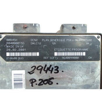 Recambio de centralita motor uce para peugeot 206 berlina xt referencia OEM IAM 80845H  