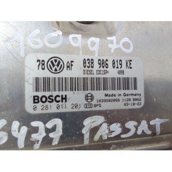 Recambio de centralita motor uce para volkswagen passat berlina (3b3) advance referencia OEM IAM 038906019KE  