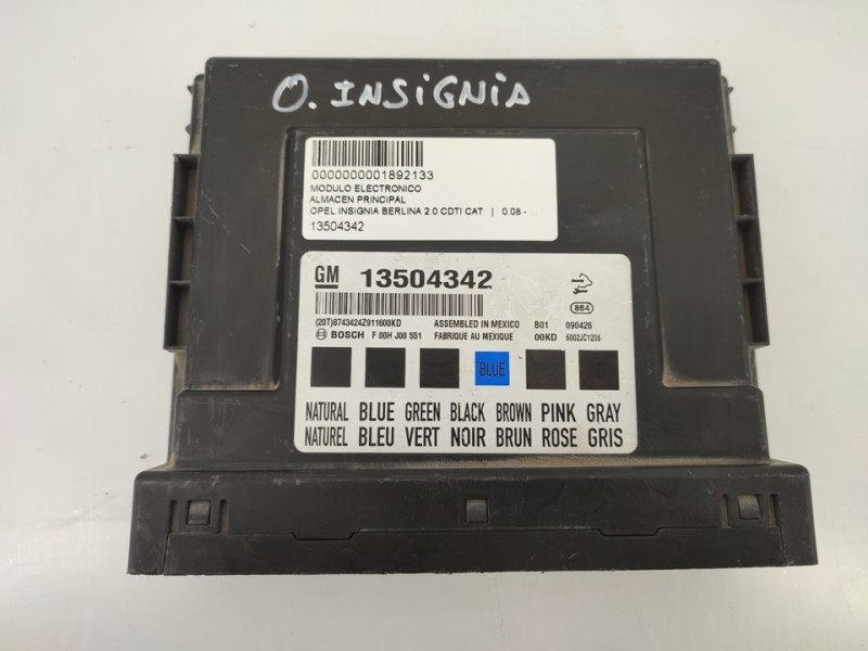 Recambio de modulo electronico para opel insignia berlina 2.0 cdti cat referencia OEM IAM 13504342  