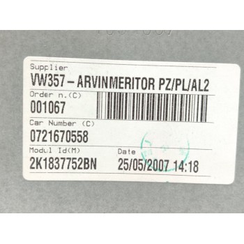 Recambio de elevalunas delantero derecho para volkswagen caddy ka/kb (2k) furg. referencia OEM IAM 2K1837752BN  