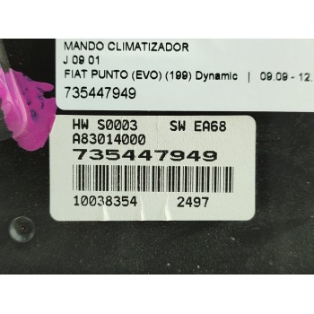 Recambio de mando climatizador para fiat punto (evo) (199) dynamic referencia OEM IAM 735447949  