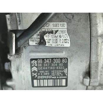 Recambio de compresor aire acondicionado para opel corsa f edition referencia OEM IAM 9834730080  