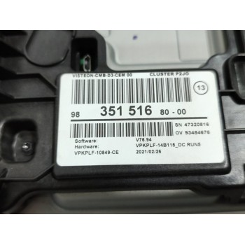 Recambio de cuadro instrumentos para opel corsa f edition referencia OEM IAM 9835151680  