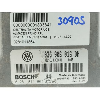 Recambio de centralita motor uce para seat altea (5p1) arena referencia OEM IAM 0281011864  