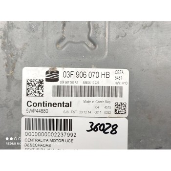 Recambio de centralita motor uce para seat ibiza (6j5) stylance / style referencia OEM IAM 03F906070HB  