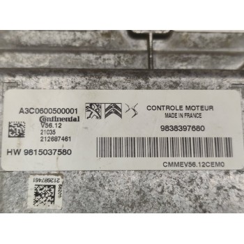 Recambio de centralita motor uce para citroën c3 c-series referencia OEM IAM 9815037580  