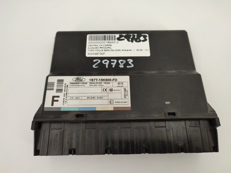 Recambio de centralita cierre para ford focus berlina (cak) ambiente referencia OEM IAM 5WK48730F  