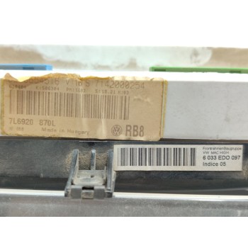 Recambio de cuadro instrumentos para volkswagen touareg (7la) tdi r5 referencia OEM IAM 7L6920870L  