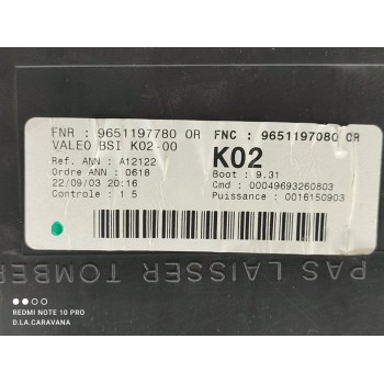 Recambio de modulo electronico para peugeot 307 (s1) xr clim referencia OEM IAM 9651197780  