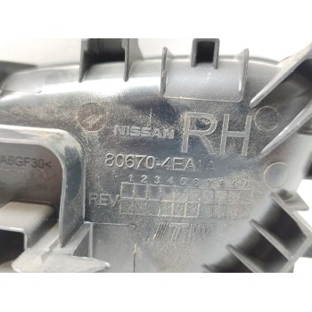 Recambio de maneta interior delantera derecha para nissan qashqai (j11) acenta referencia OEM IAM 806704EA1A  
