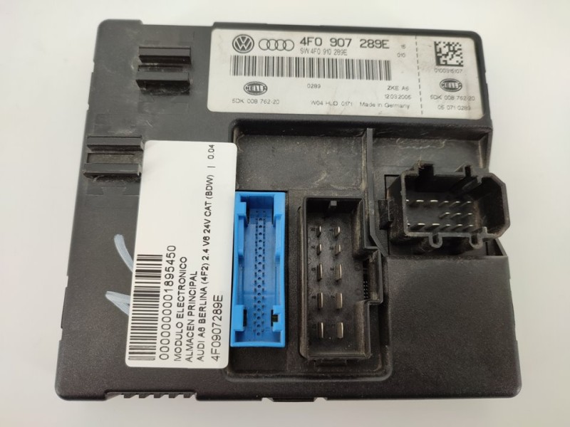 Recambio de modulo electronico para audi a6 berlina (4f2) 2.4 v6 24v cat (bdw) referencia OEM IAM 4F0907289E  