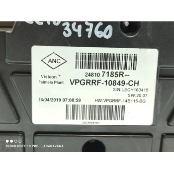 Recambio de cuadro instrumentos para renault clio iv dynamique referencia OEM IAM 248107185R  