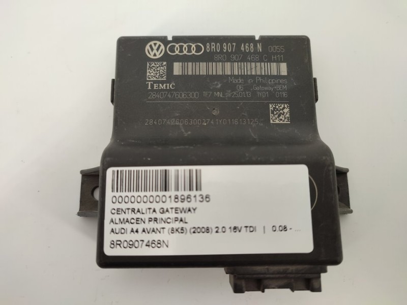 Recambio de centralita gateway para audi a4 avant (8k5) (2008) 2.0 16v tdi referencia OEM IAM 8R0907468N  