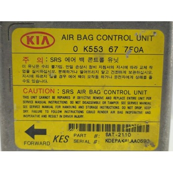 Recambio de centralita airbag para kia carnival td ls referencia OEM IAM 0K553677F0A  