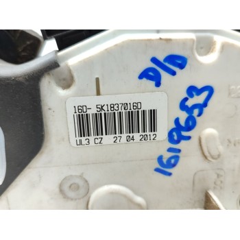 Recambio de cerradura puerta delantera derecha para volkswagen polo (6r1) advance referencia OEM IAM 5K1837016D  