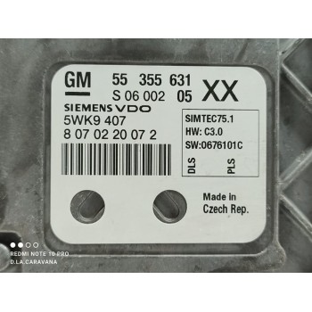 Recambio de centralita motor uce para opel vectra c berlina cosmo referencia OEM IAM 55355631  