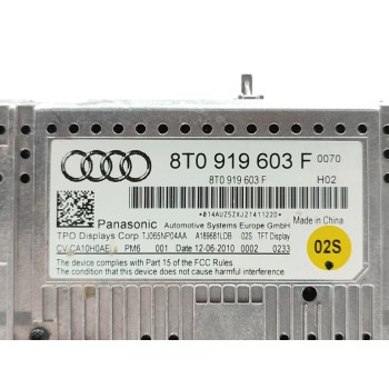 Recambio de pantalla multifuncion para audi a4 ber. (b8) básico referencia OEM IAM 8T0919603F  