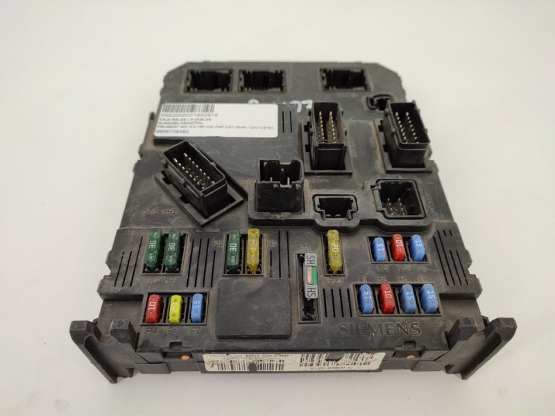 Recambio de caja reles / fusibles para peugeot 407 2.0 16v hdi fap cat (rhr / dw10bted4) referencia OEM IAM 9655708480  