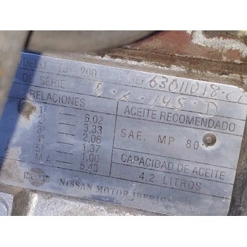 Recambio de caja cambios para ebro e60 2500 referencia OEM IAM T5200  