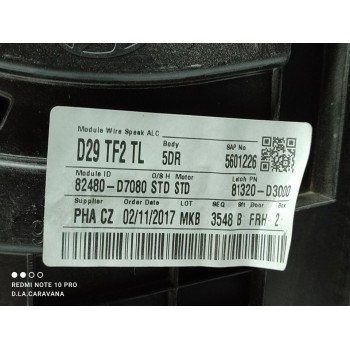 Recambio de elevalunas delantero derecho para hyundai tucson 25 aniversario 4x2 referencia OEM IAM 82480D7080  