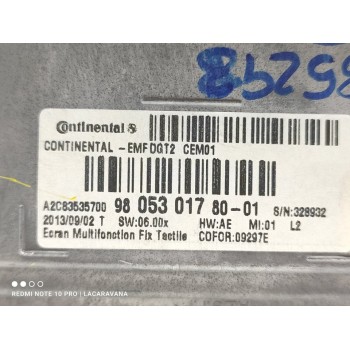 Recambio de pantalla multifuncion para peugeot 2008 (--.2013) active referencia OEM IAM 9805301780  