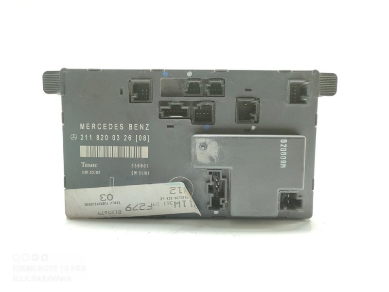 Recambio de modulo electronico para mercedes-benz clase e (w211) berlina e 270 cdi (211.016) referencia OEM IAM 2118200326  