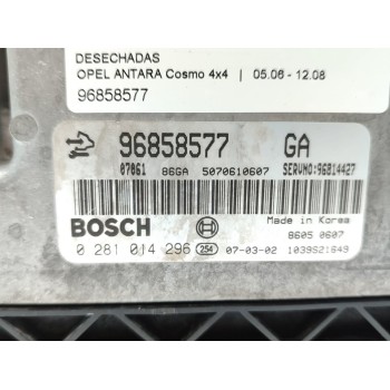 Recambio de centralita motor uce para opel antara cosmo 4x4 referencia OEM IAM 96858577  