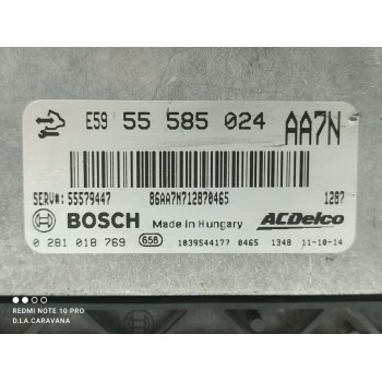 Recambio de centralita motor uce para opel insignia berlina cosmo referencia OEM IAM 55585024  