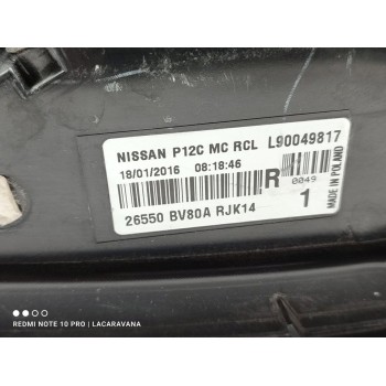 Recambio de piloto trasero derecho para nissan juke (f15) acenta referencia OEM IAM 26550BV80A  