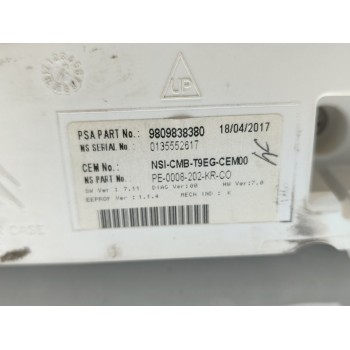 Recambio de cuadro instrumentos para peugeot 308 sw active referencia OEM IAM 9809838380  