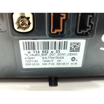 Recambio de pantalla multifuncion para peugeot 308 sw active referencia OEM IAM 9811486280  