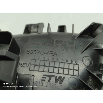 Recambio de maneta interior delantera derecha para nissan qashqai (j11) tekna referencia OEM IAM 806704EA1A  