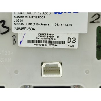 Recambio de mando climatizador para nissan juke (f15) acenta referencia OEM IAM 24845BV80A  