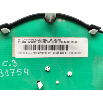Recambio de cuadro instrumentos para citroën c3 selection referencia OEM IAM 96668806XT  