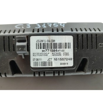 Recambio de pantalla multifuncion para citroën c3 selection referencia OEM IAM 96771584XT  