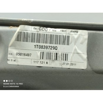 Recambio de elevalunas trasero izquierdo para volkswagen touran (1t3) advance referencia OEM IAM 1T0839729Q  