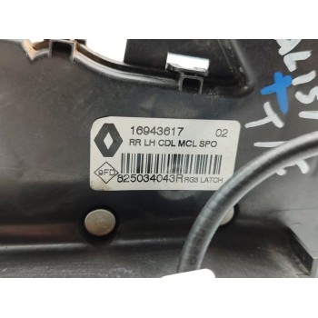 Recambio de cerradura puerta trasera izquierda para renault talisman icon referencia OEM IAM 825034043R  