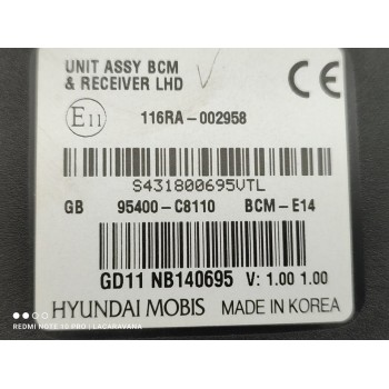 Recambio de modulo electronico para hyundai i20 city s referencia OEM IAM 95400C8110  