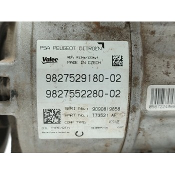 Recambio de compresor aire acondicionado para peugeot rifter allure standard referencia OEM IAM 9827529180-02  