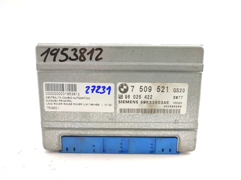 Recambio de centralita cambio automatico para land rover range rover (lm) td6 hse referencia OEM IAM 7509521  