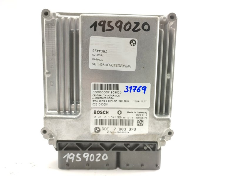 Recambio de centralita motor uce para bmw serie 3 berlina (e90) 320d referencia OEM IAM 0281013501  