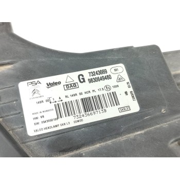 Recambio de faro izquierdo para citroën c4 berlina plus referencia OEM IAM 9830649480  