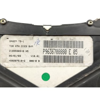 Recambio de cuadro instrumentos para peugeot 307 (s1) xs referencia OEM IAM 9636708880  