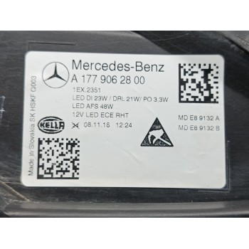 Recambio de faro derecho para mercedes-benz clase a (w177) a 180 d (177.003) referencia OEM IAM A1779062800 / 1779062200  