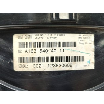 Recambio de cuadro instrumentos para mercedes-benz clase m (w163) 270 cdi (163.113) referencia OEM IAM A1635404011  